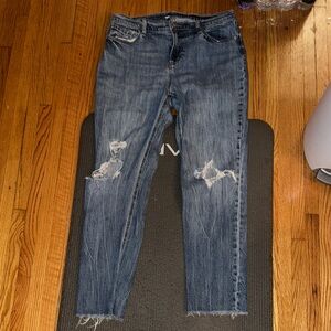 Old Navy Blue Distressed Boyfriend Jeans